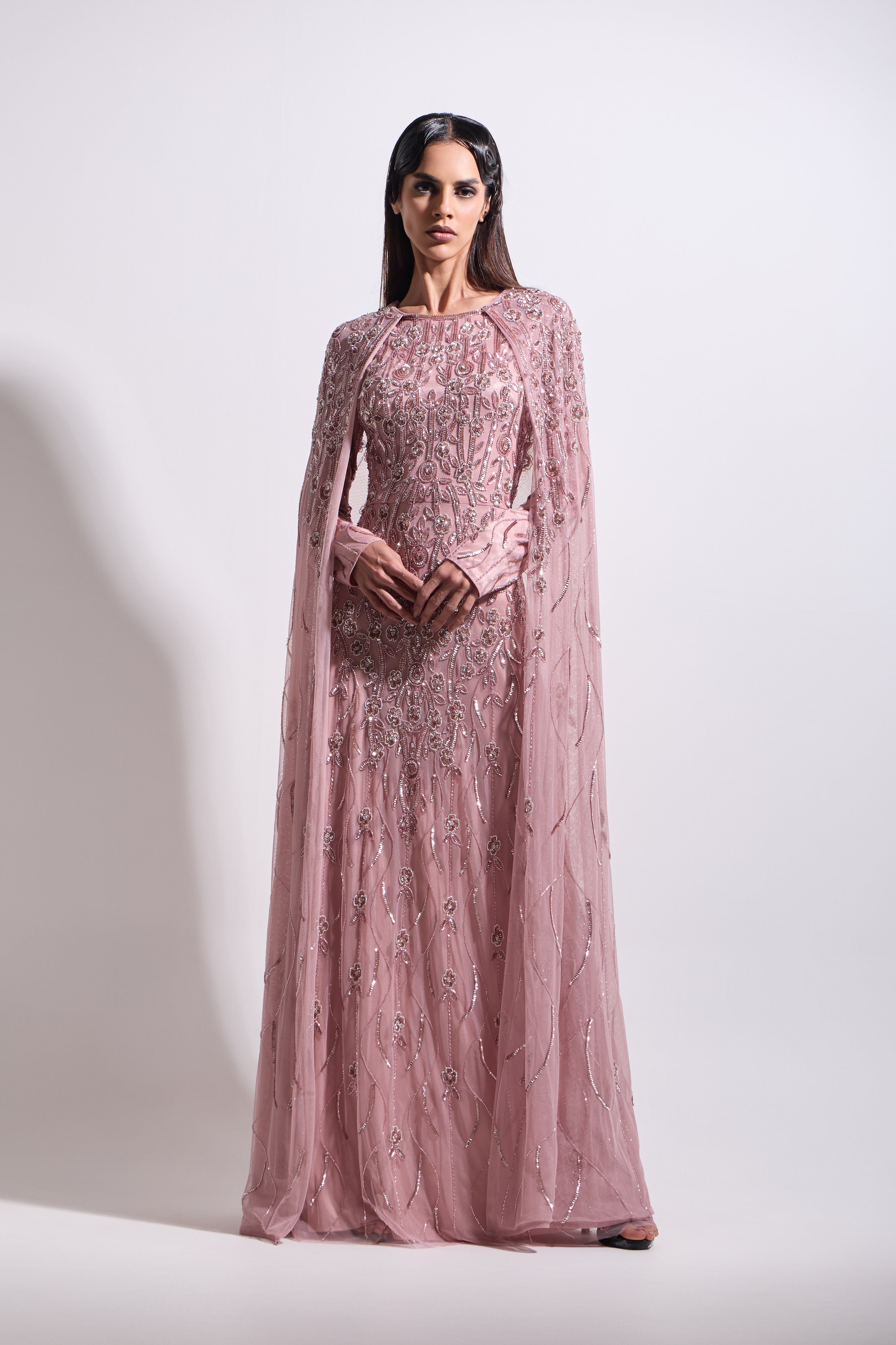 ROSAMUND CAPE MAXI DRESS
