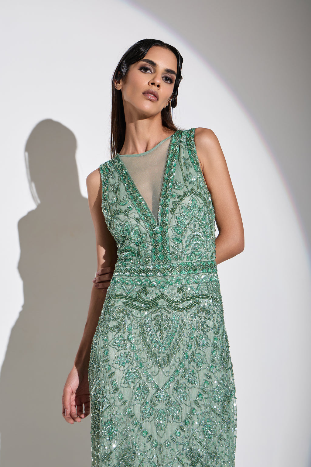 GENEVIEVE CAPE MAXI DRESS