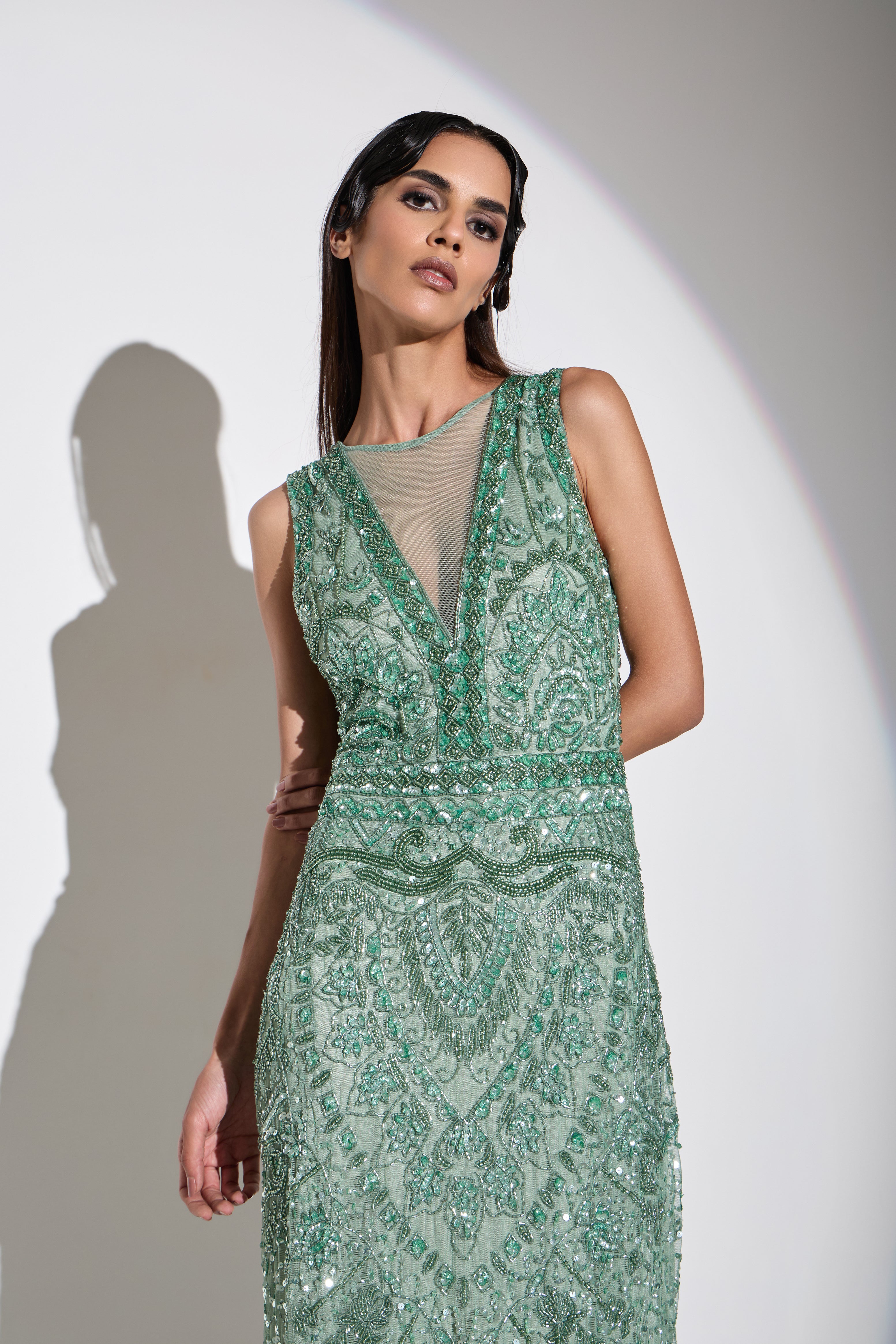 GENEVIEVE CAPE MAXI DRESS