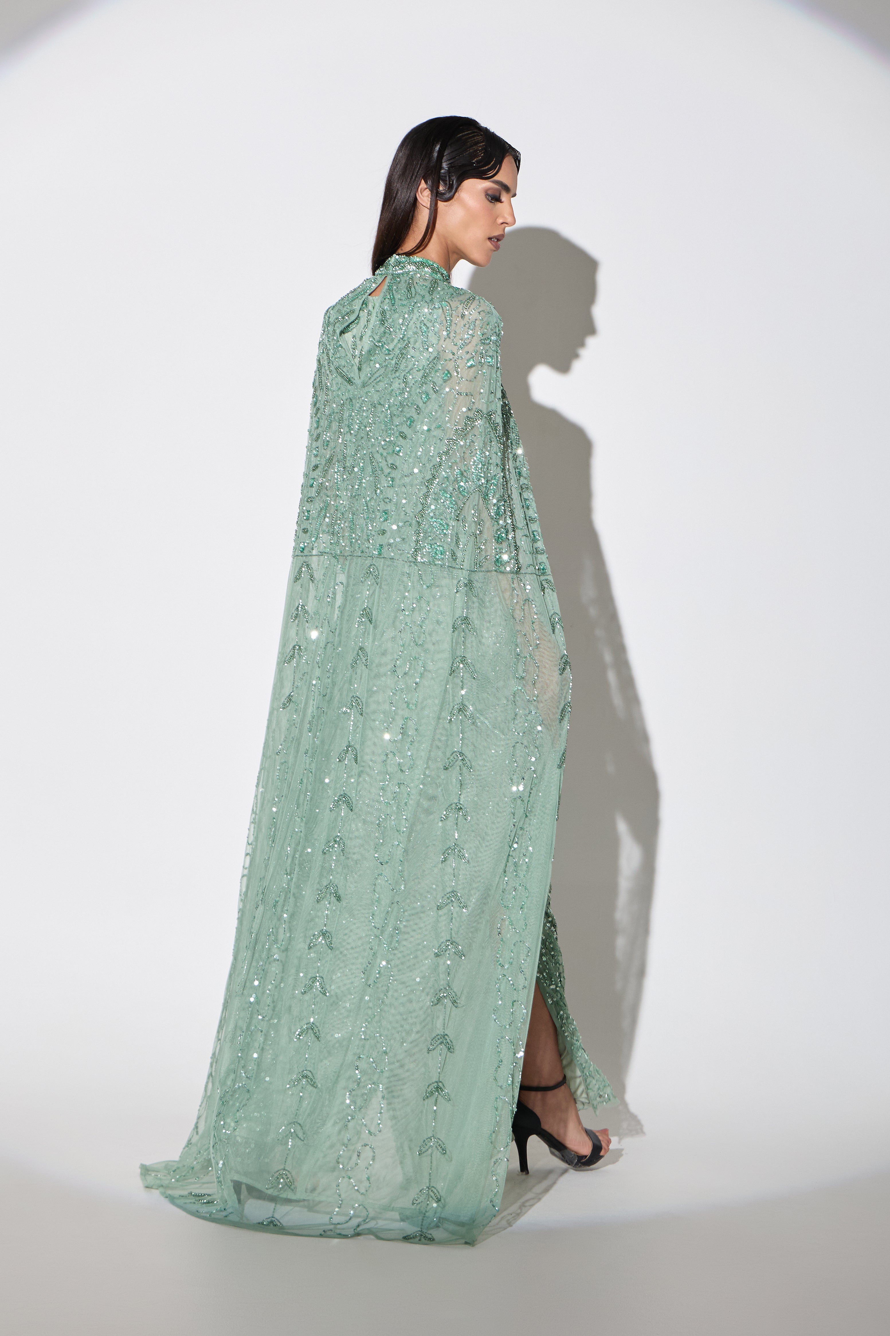 GENEVIEVE CAPE MAXI DRESS