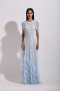 ARABELLA TIERED FLUTTER MAXI DRESS